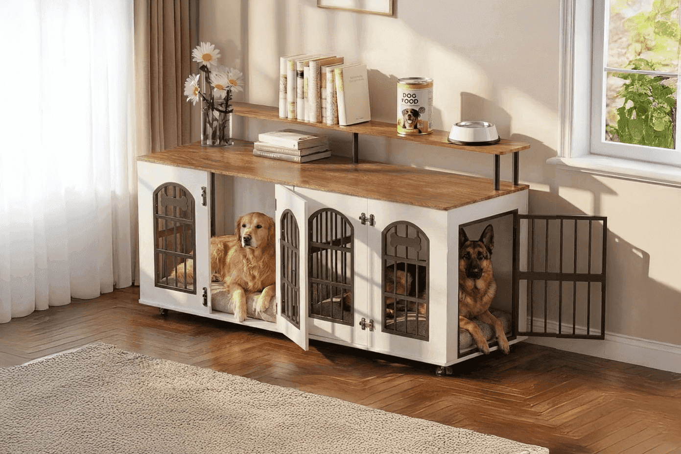5 Best Double Dog Crate Furniture Pieces For Two Dogs (2025)