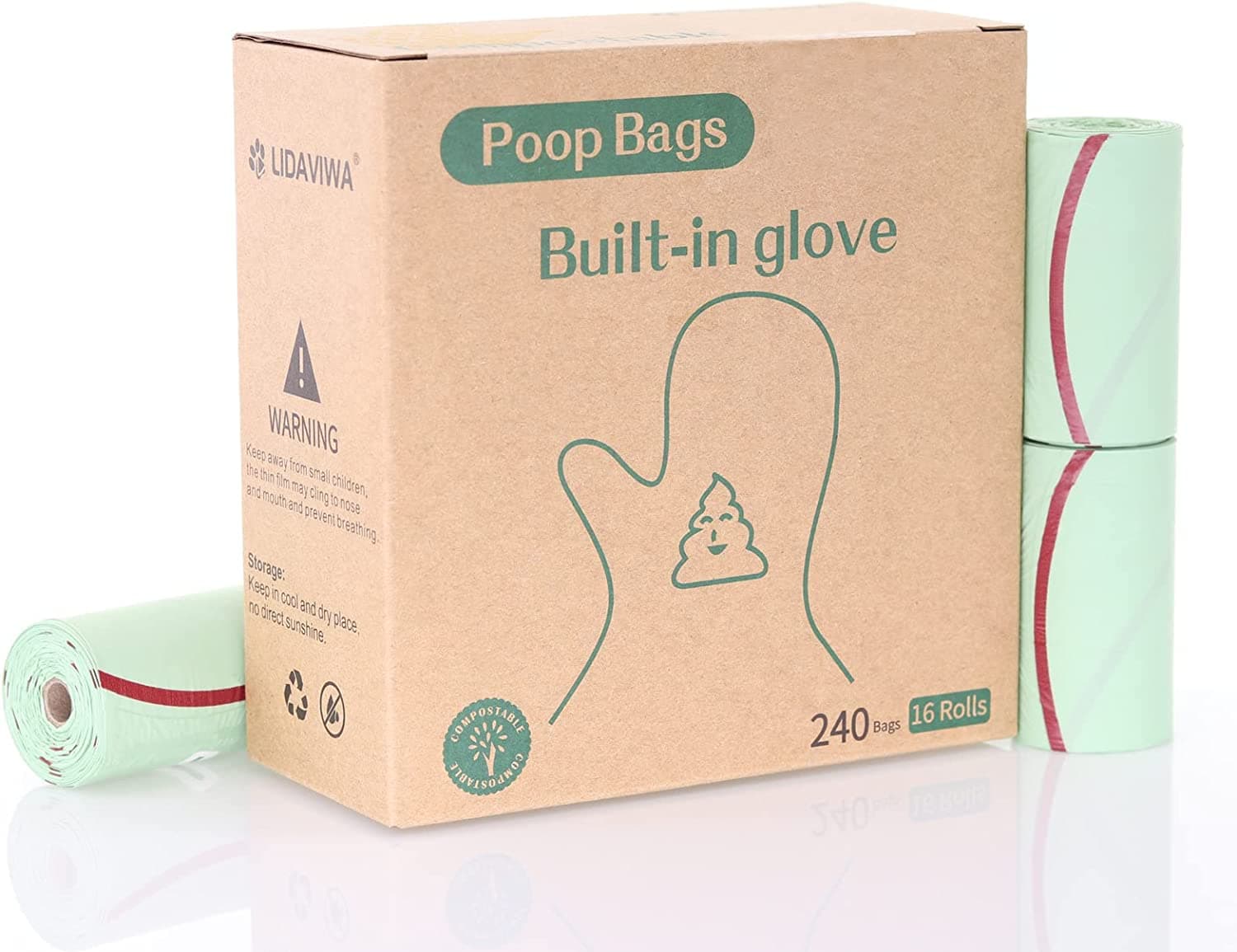 LIDAVIWA Compostable Dog Waste Gloves