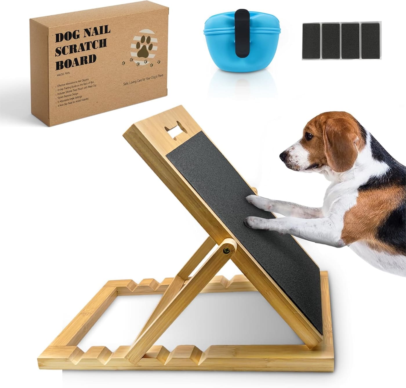 Wiki3C Dog Nail Scratch Board with 5 Adjustable Angles