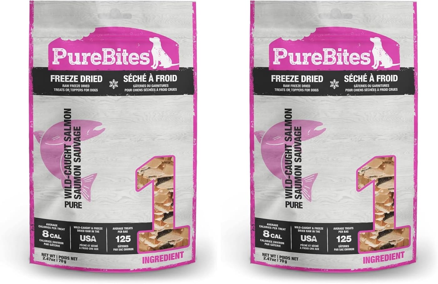PureBites Freeze Dried Salmon Dog Treats