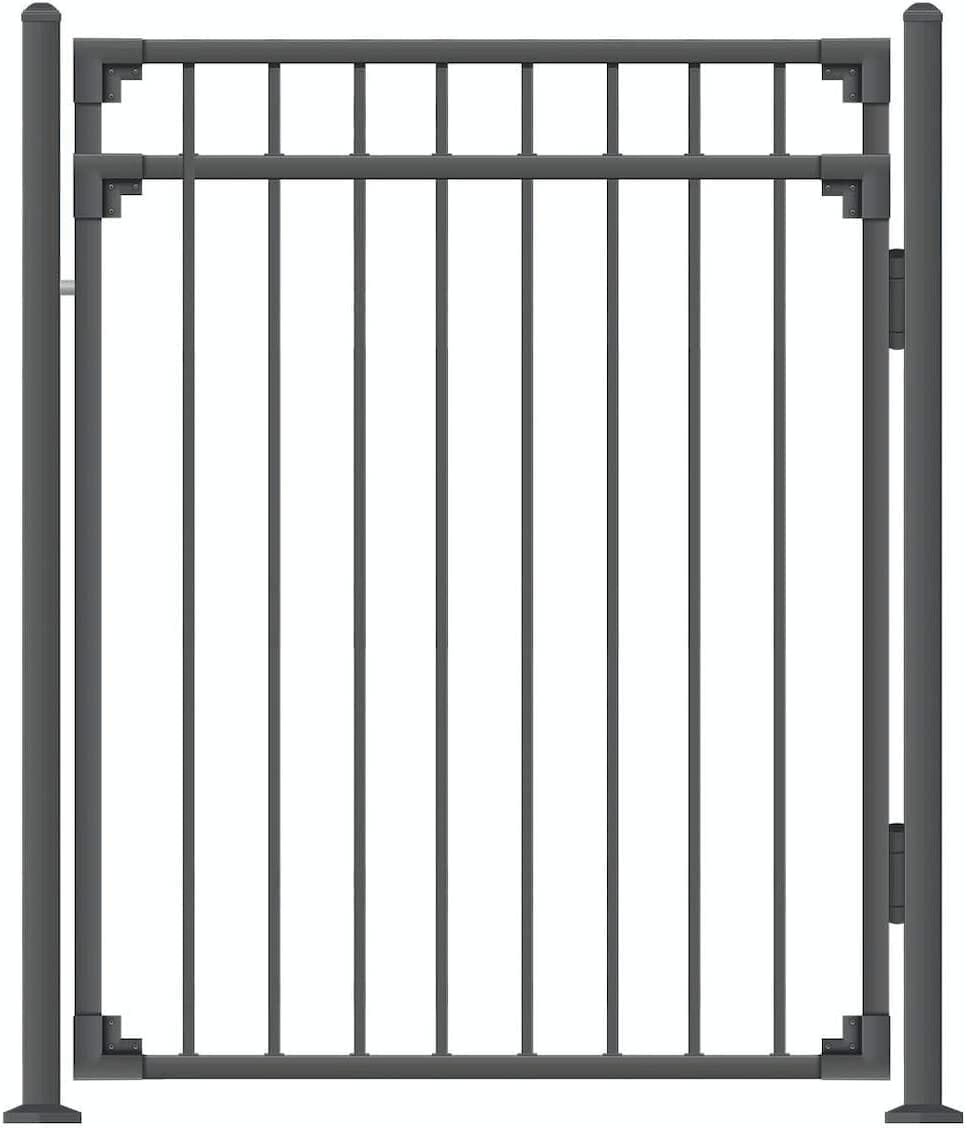 Black Steel Anti-Rust Fence Gate