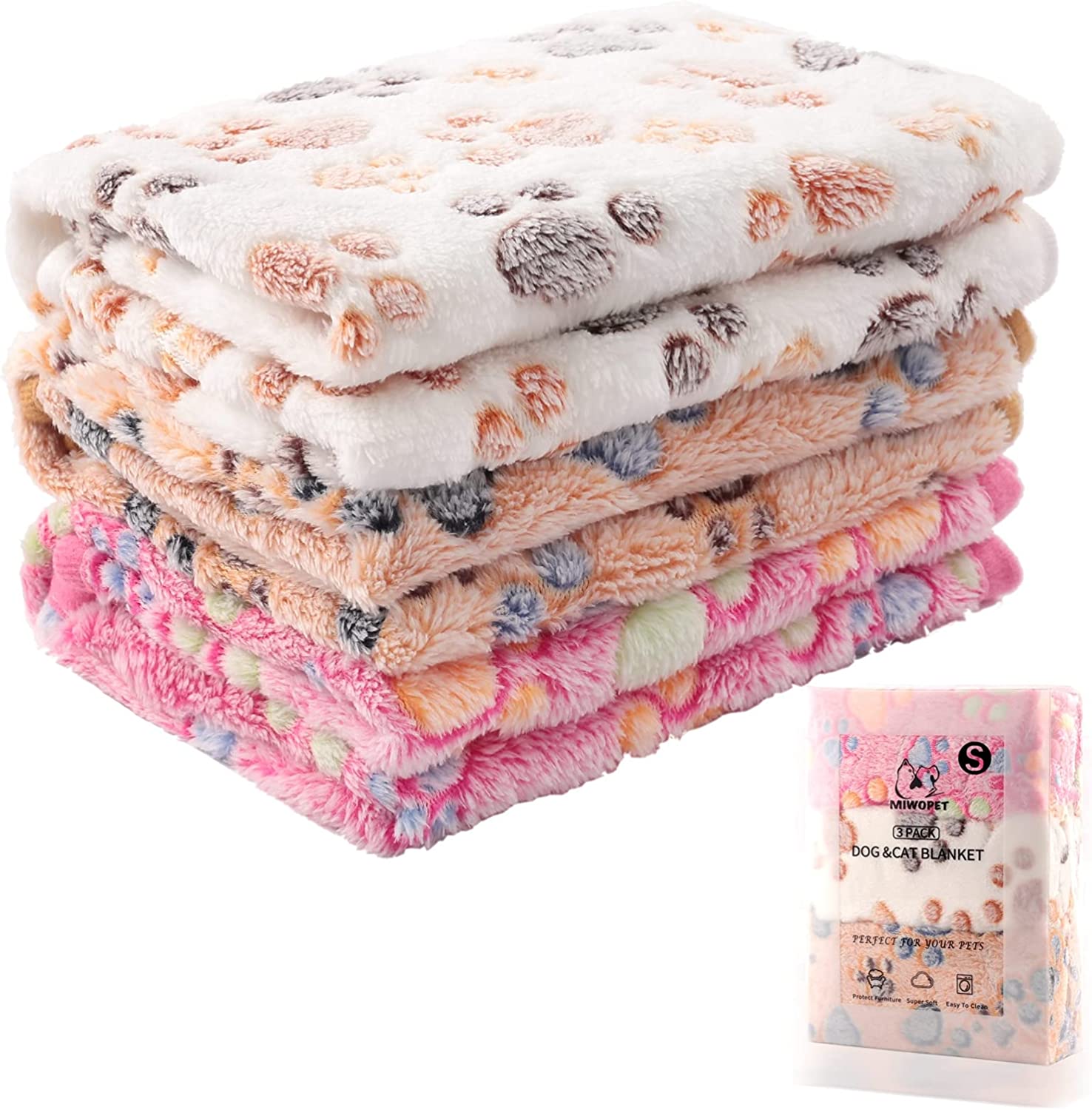 Three pack of MIWOPET dog blankets