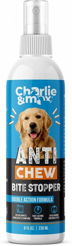 Use a pet-safe chewing deterrent spray